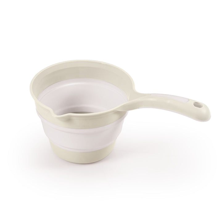 DOLU Foldable Bath Ladle for Compact Toddler Wash Tub, Ages 6+ Months, Beige