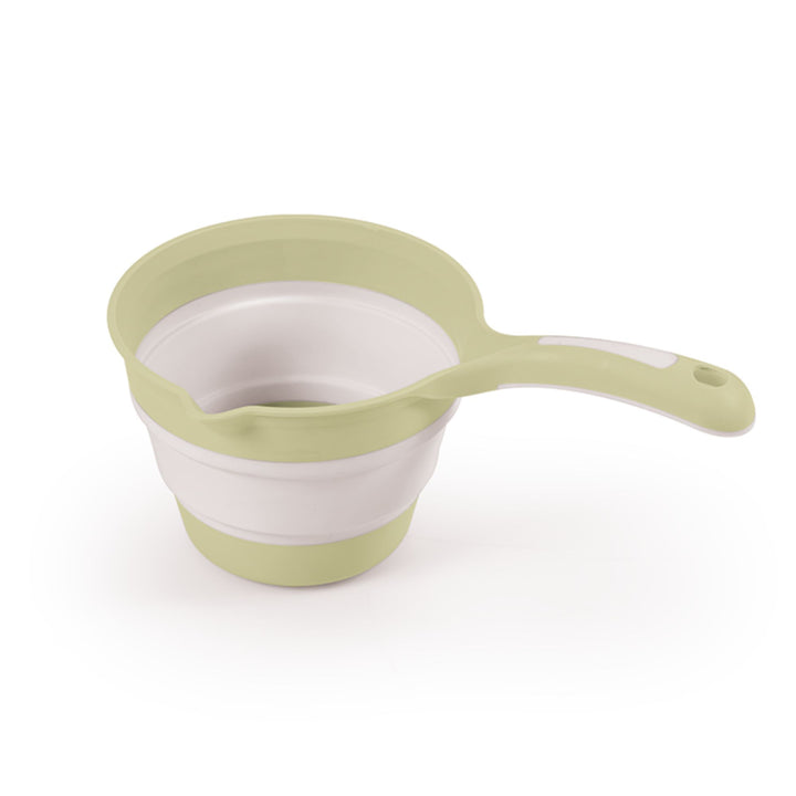 DOLU Foldable Bath Ladle for Compact Toddler Wash Tub, Ages 6+ Months, Eco Green