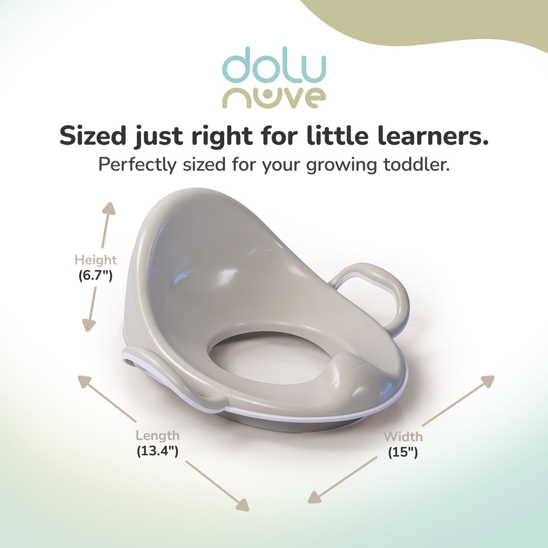 Dolu Nuve Toddler Toilet Training Seat Insert with High-Arched Backrest, Beige