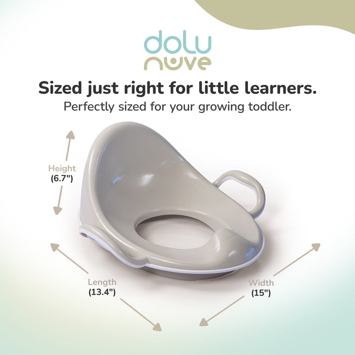 Dolu Nuve Toddler Toilet Training Seat Insert with High-Arched Backrest, Beige