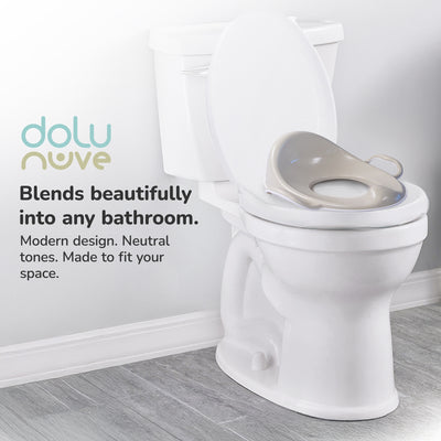 Dolu Nuve Toddler Toilet Training Seat Insert with High-Arched Backrest, Beige - VMInnovations