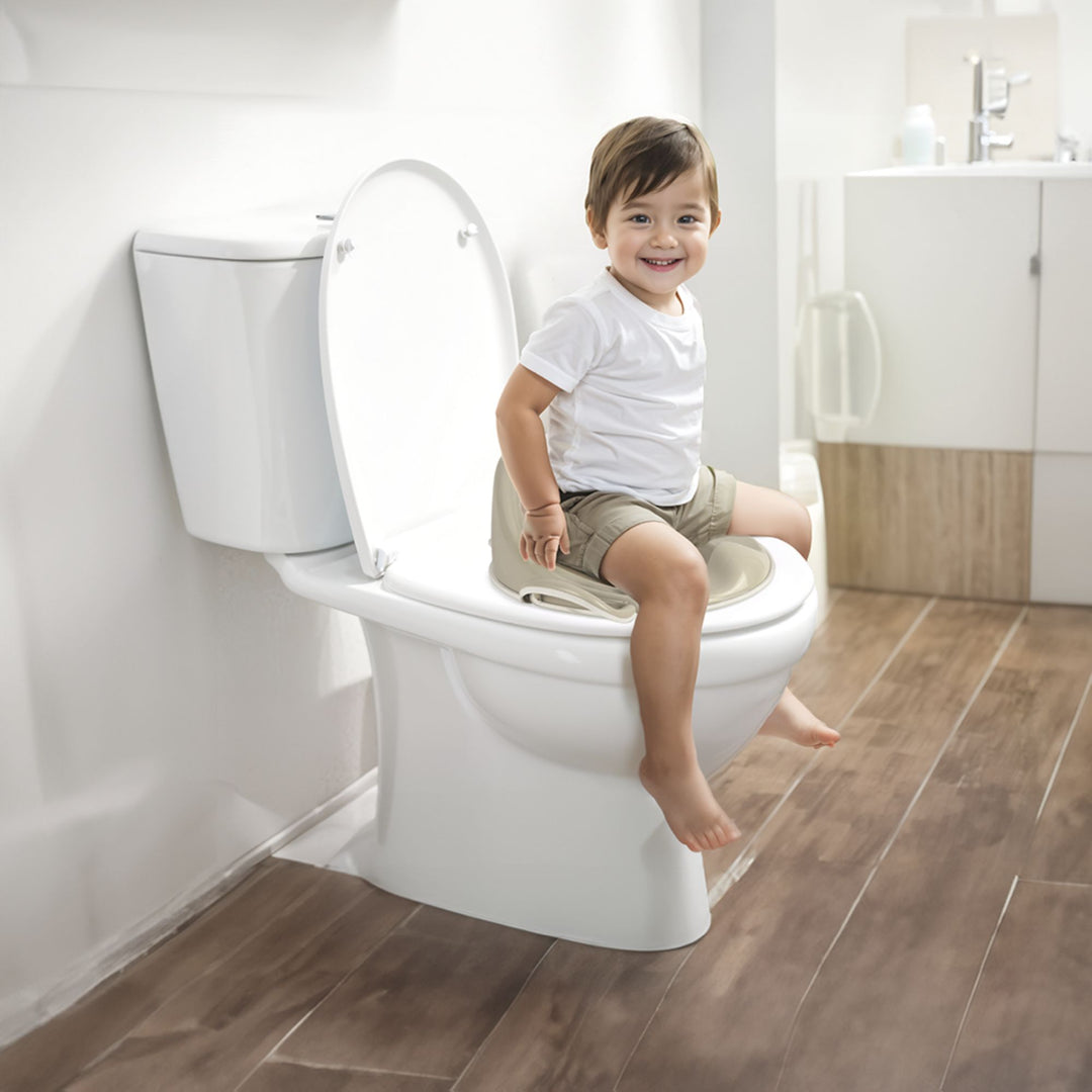 Dolu Nuve Toddler Toilet Training Seat Insert with High-Arched Backrest, Beige