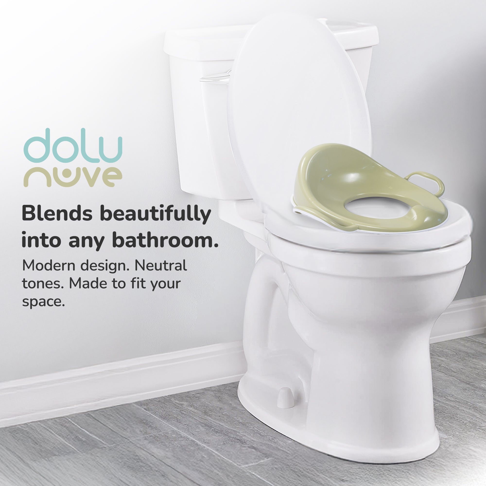 Dolu Nuve Toddler Toilet Training Seat Insert with High-Arched Backrest, Green - VMInnovations