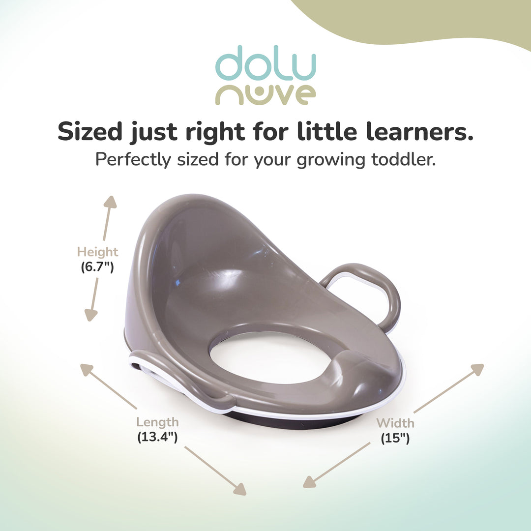 Dolu Nuve Toddler Toilet Training Seat Insert with High-Arched Backrest, Grey