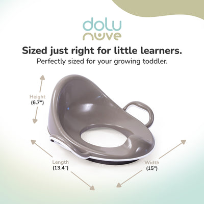 Dolu Nuve Toddler Toilet Training Seat Insert with High-Arched Backrest, Grey - VMInnovations