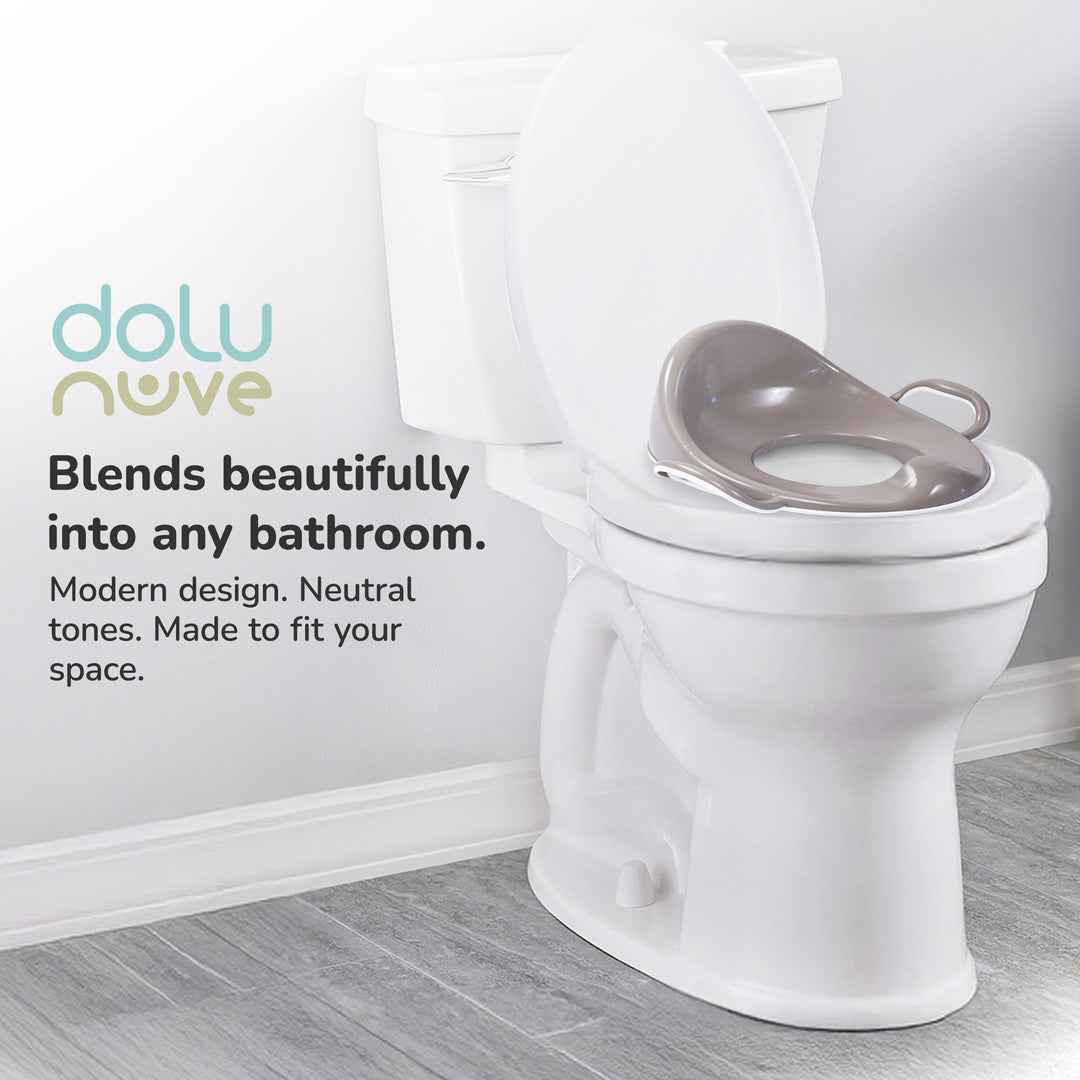 Dolu Nuve Toddler Toilet Training Seat Insert with High-Arched Backrest, Grey