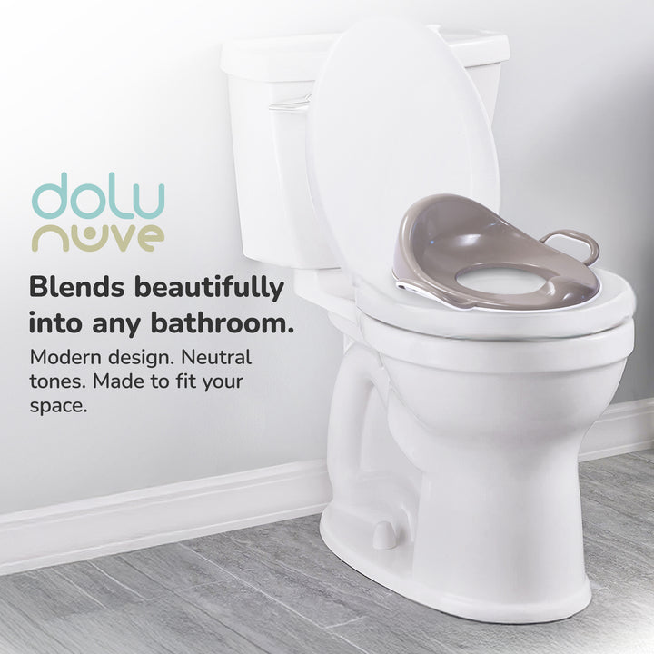 Dolu Nuve Toddler Toilet Training Seat Insert with High-Arched Backrest, Grey