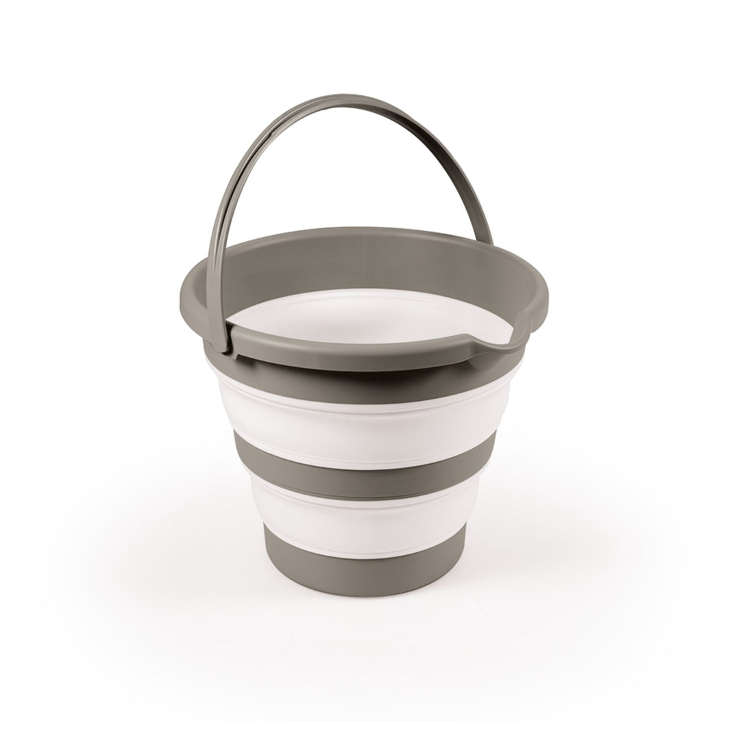 DOLU Foldable Baby Bath Bucket, Compact Toddler Wash Tub, Ages 6+ Months, Grey