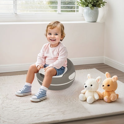 Dolu Nuve Potty Training Seat, Portable Toilet Chair for Kids, Stone Grey - VMInnovations