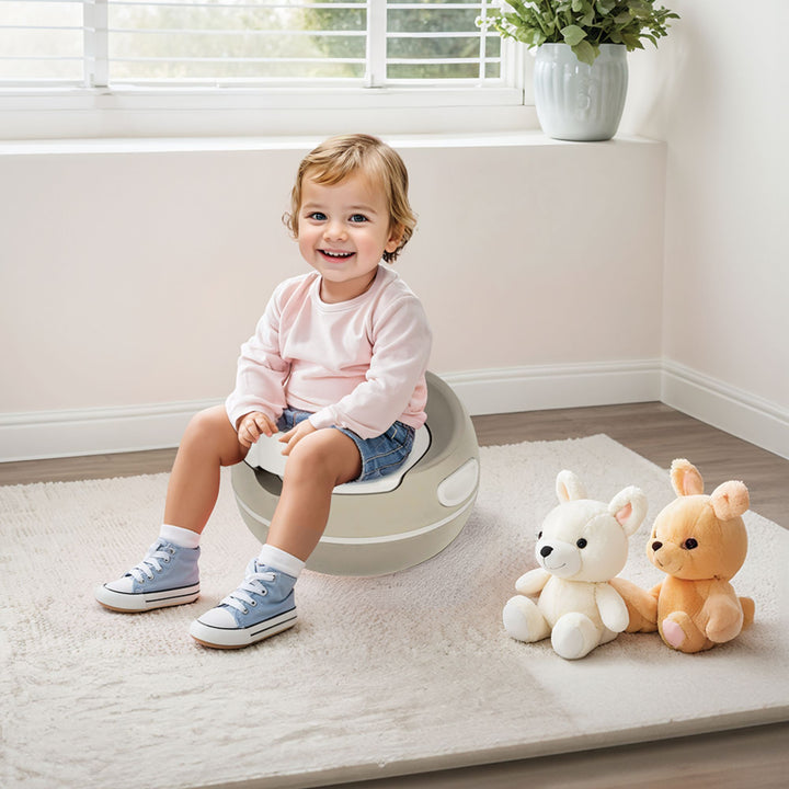 Dolu Nuve Potty Training Seat, Portable Toilet Chair for Kids, Relax Beige