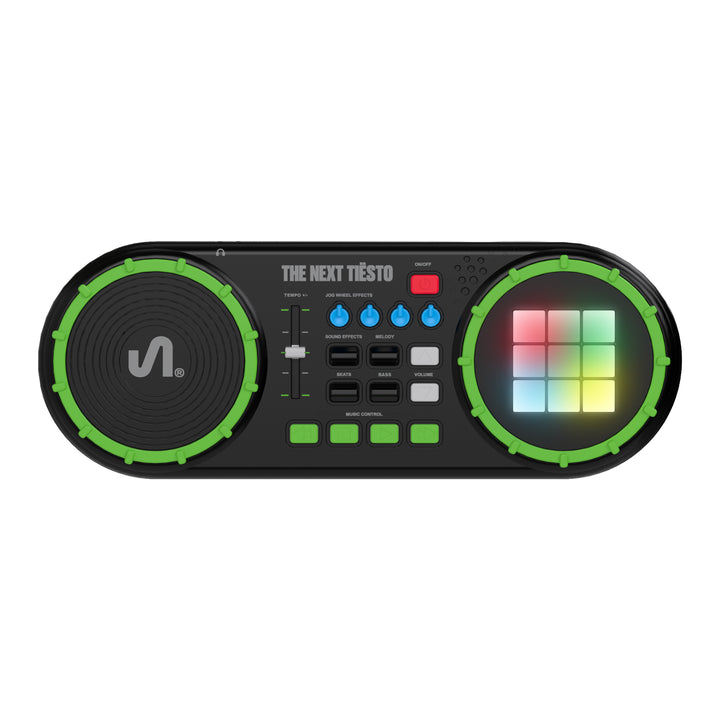 The Next Beat by Tiesto First DJ Mixer for Kids w/Jog Wheel, Effects, & LED Pads