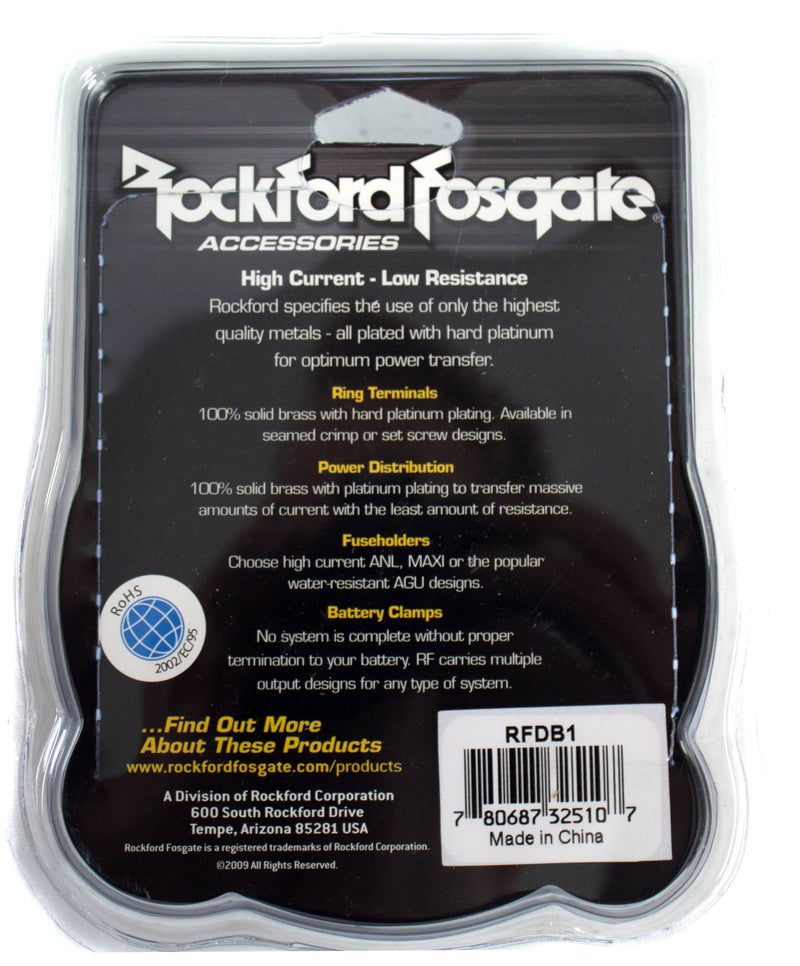 ROCKFORD FOSGATE RFDB1 0/1/4-Gauge 8 Ga Positive/Negative Car Battery Terminal
