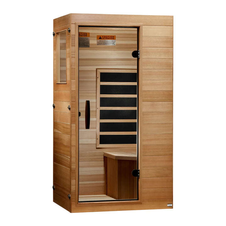 Dynamic Saunas Elite 1 Person Compact Ultra Low EMF FAR Infrared Home Sauna - VMInnovations