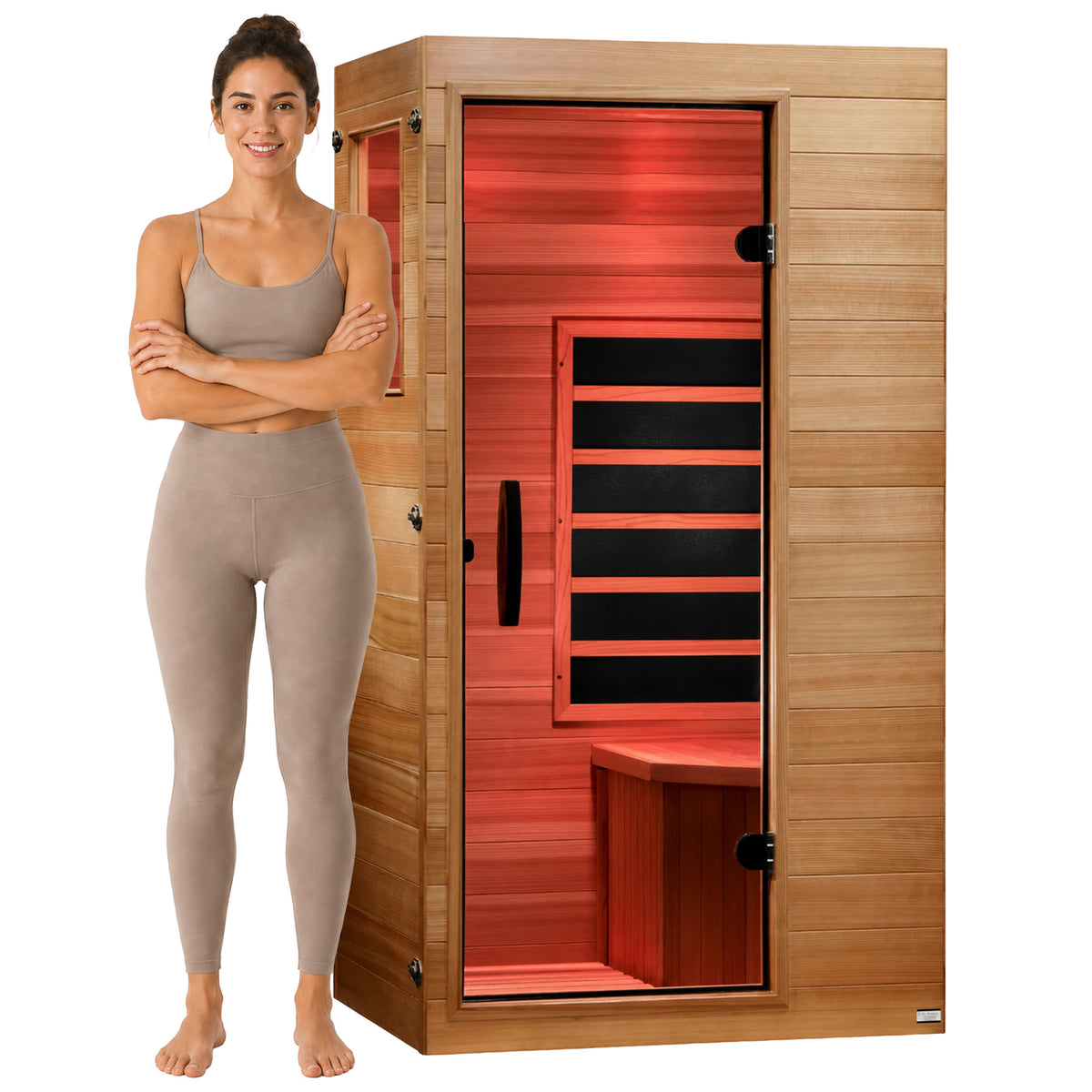 Dynamic Saunas Elite 1 Person Compact Ultra Low EMF FAR Infrared Home Sauna