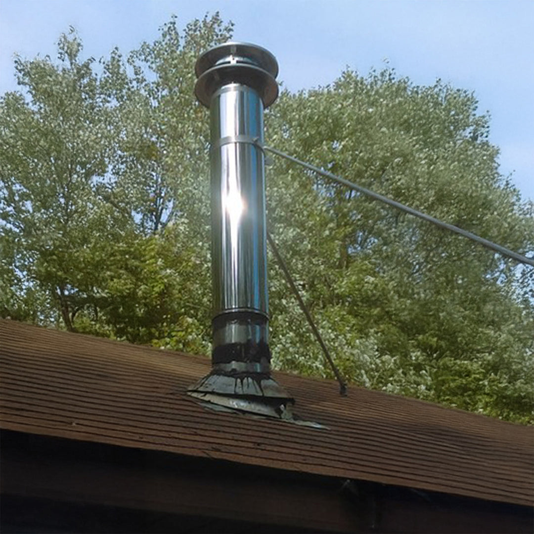 Selkirk 8" SureTemp Chimney Pipe 48" Length Double Wall Stainless Silver, 208148 - VMInnovations