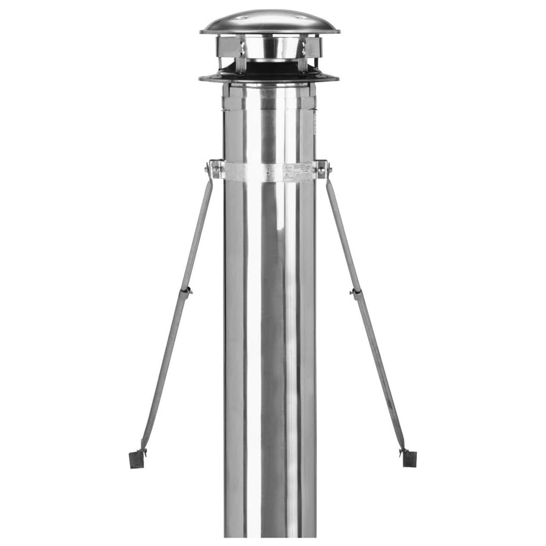 Selkirk 6" SureTemp Chimney Roof Brace Kit Steel Mounting Support Silver, 206440