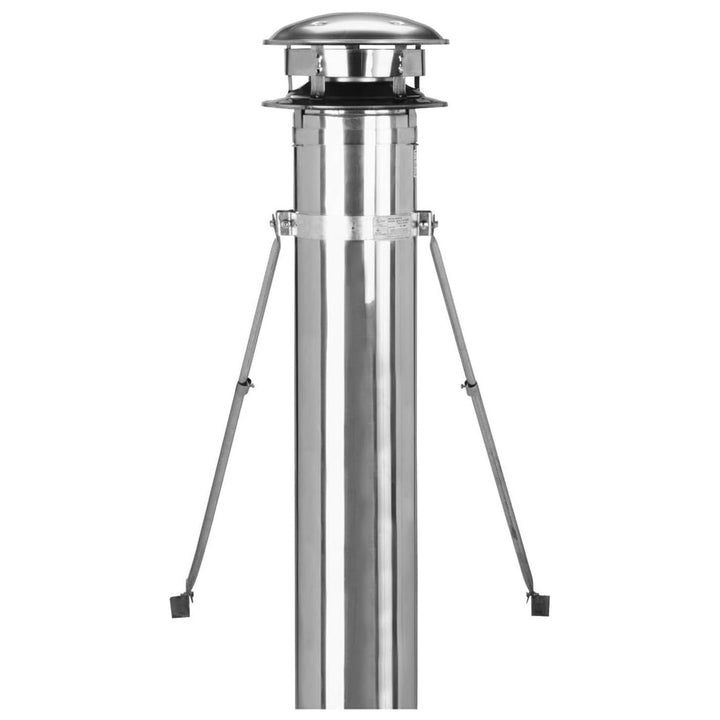 Selkirk 6" SureTemp Chimney Roof Brace Kit Steel Mounting Support Silver, 206440