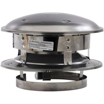 Selkirk 6 Inch SureTemp Chimney Round Top Stainless Steel Cap Silver, 206800 - VMInnovations