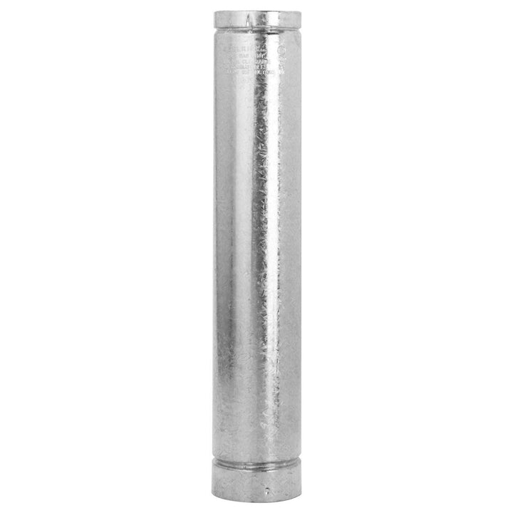 Selkirk 4" Diameter Round Type B Gas Chimney Vent Pipe 60" Length Silver, 104060