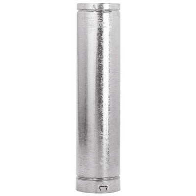 Selkirk 4" Diameter Round Type B Gas Chimney Vent Pipe 24" Length Silver, 104024 - VMInnovations