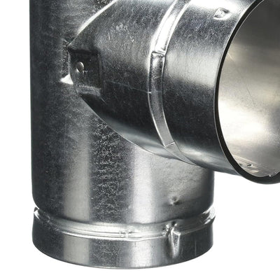 Selkirk 4" Diameter Round Tee, Aluminum Double Wall Type B Gas Vent, 104100 - VMInnovations