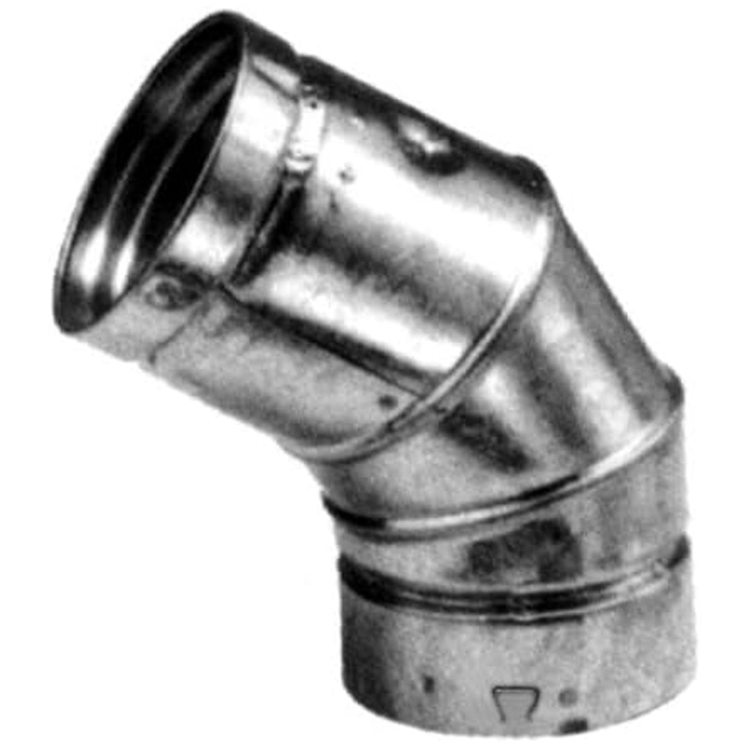 Selkirk 4" Diameter Adjustable Elbow, Aluminum Type B Gas Vent 45/60, 104222