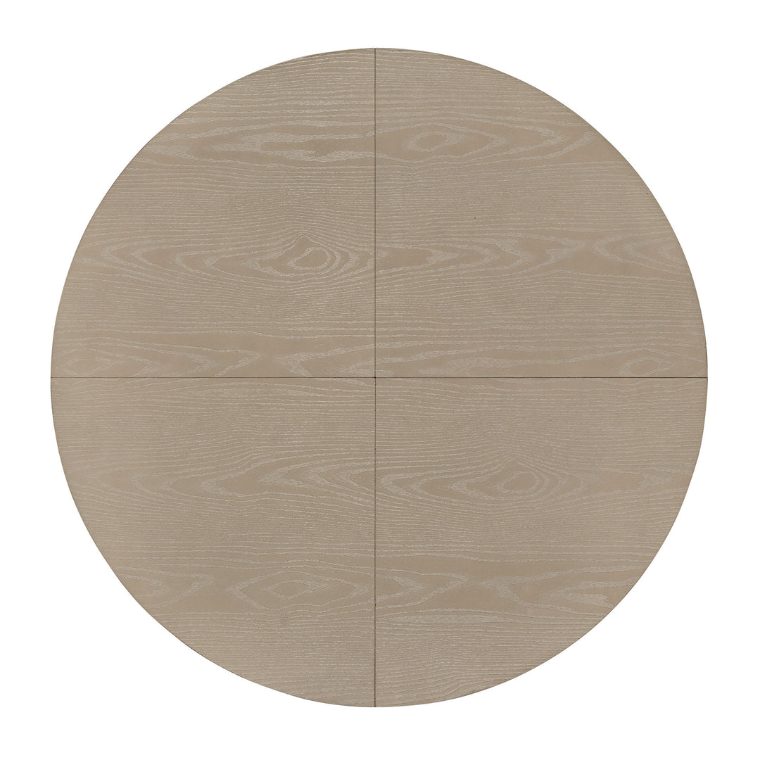 ROME + OAK Spier 40" Modern Farmhouse Pedestal Dining Table, Rustic Beige