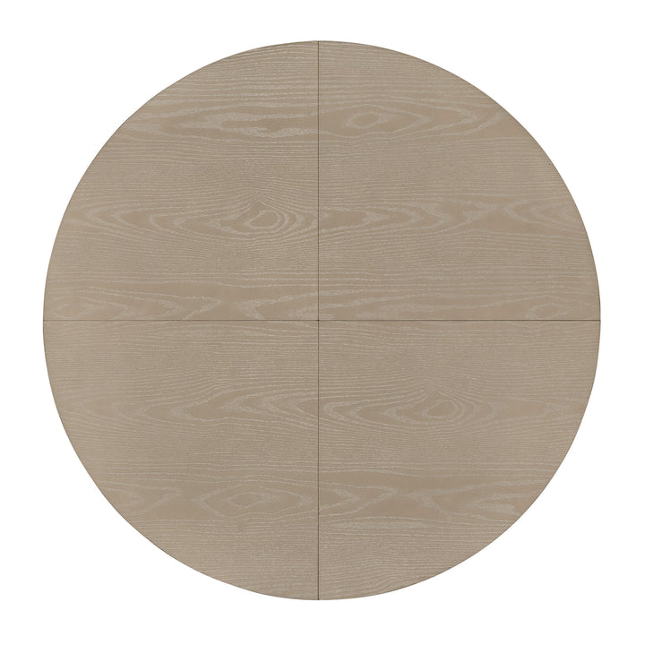 ROME + OAK Spier 40" Modern Farmhouse Pedestal Dining Table, Rustic Beige