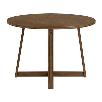 ROME + OAK Dining Set with 4 Remy Chairs & Worton 45" Round Table, Weathered Oak - VMInnovations