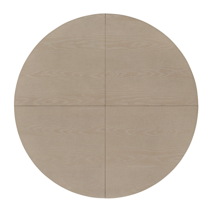 ROME + OAK Rumson 44" Modern Farmhouse Pedestal Dining Table, Rustic Beige