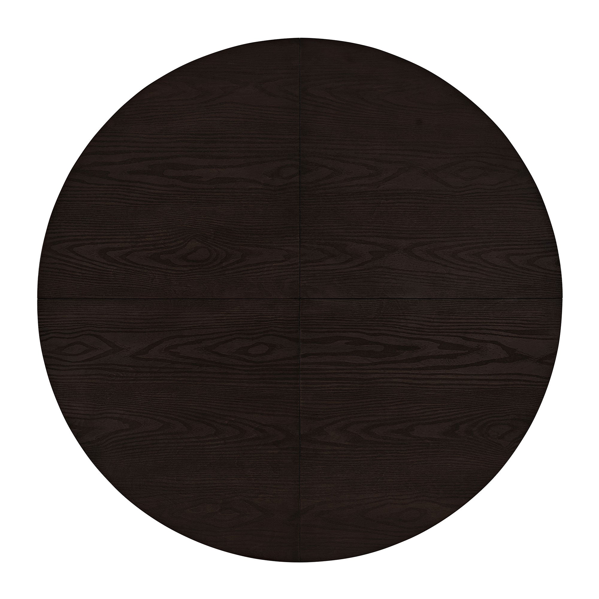 ROME + OAK Farmhouse Dining Set with 44" Round Table and 4 Chairs, Dark Brown