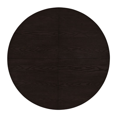 ROME + OAK Farmhouse Dining Set with 44" Round Table and 4 Chairs, Dark Brown