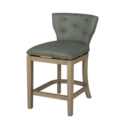 ROME + OAK Carlynd 26" Swivel Counter Stool, Reclaim Oak, Stone,Set of 2