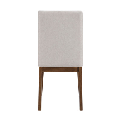 ROME + OAK Remy Dining Chair in Weathered Oak with Sand Fabric Seat, Set of 4 - VMInnovations