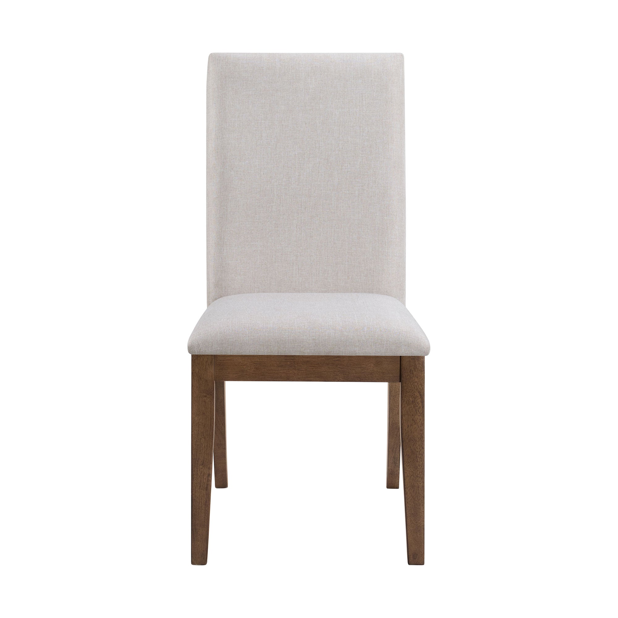 ROME + OAK Remy Dining Chair in Weathered Oak with Sand Fabric Seat, Set of 4