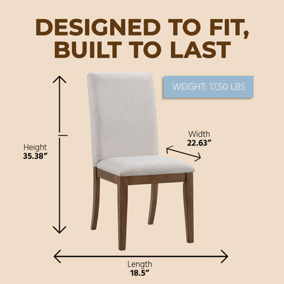 ROME + OAK Dining Set with 4 Remy Chairs & Worton 45" Round Table, Weathered Oak - VMInnovations