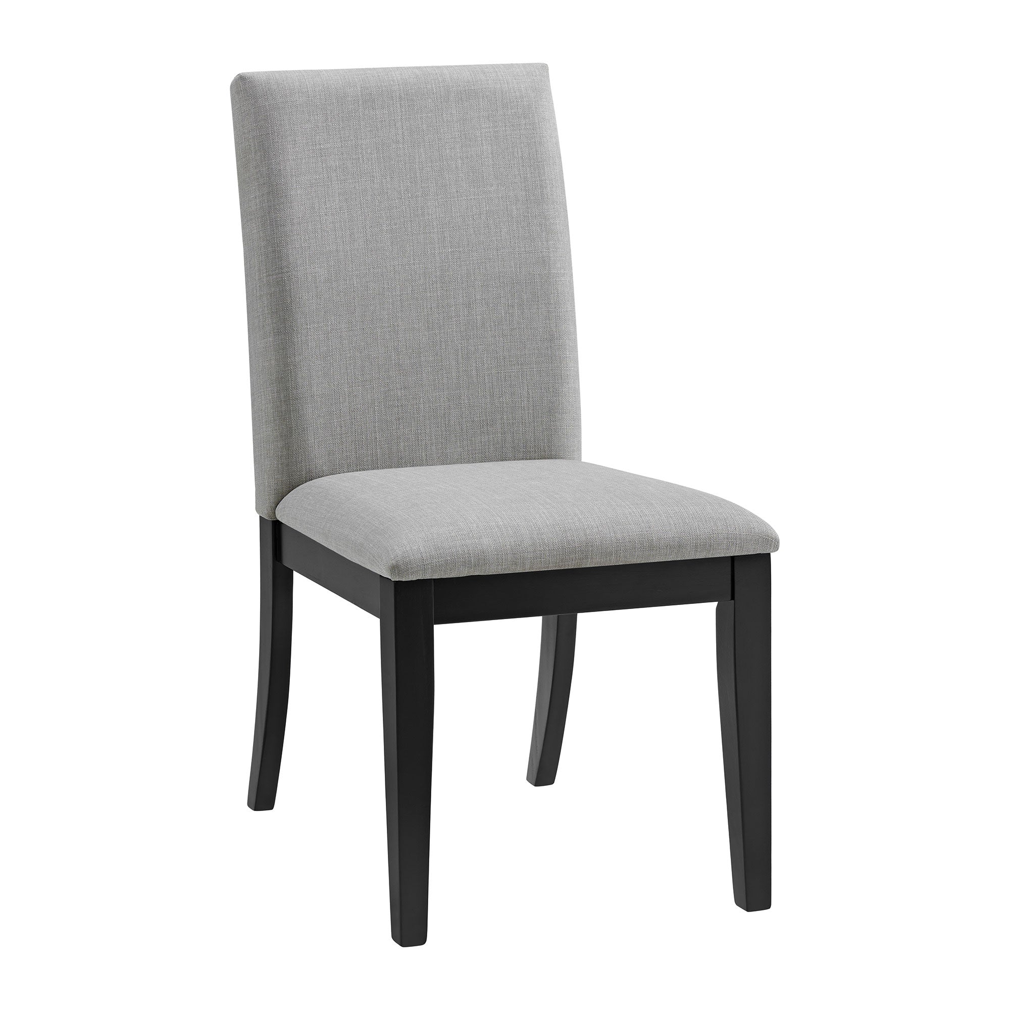 ROME + OAK Dining Set w/2 Remy Grey Fabric Chairs & Drop Leaf 22-36" Table,Black - VMInnovations