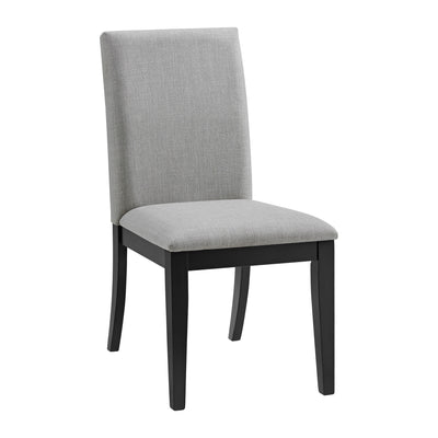 ROME + OAK Dining Set with 4 Remy Chairs & Worton 45" Round Table, Black Finish - VMInnovations