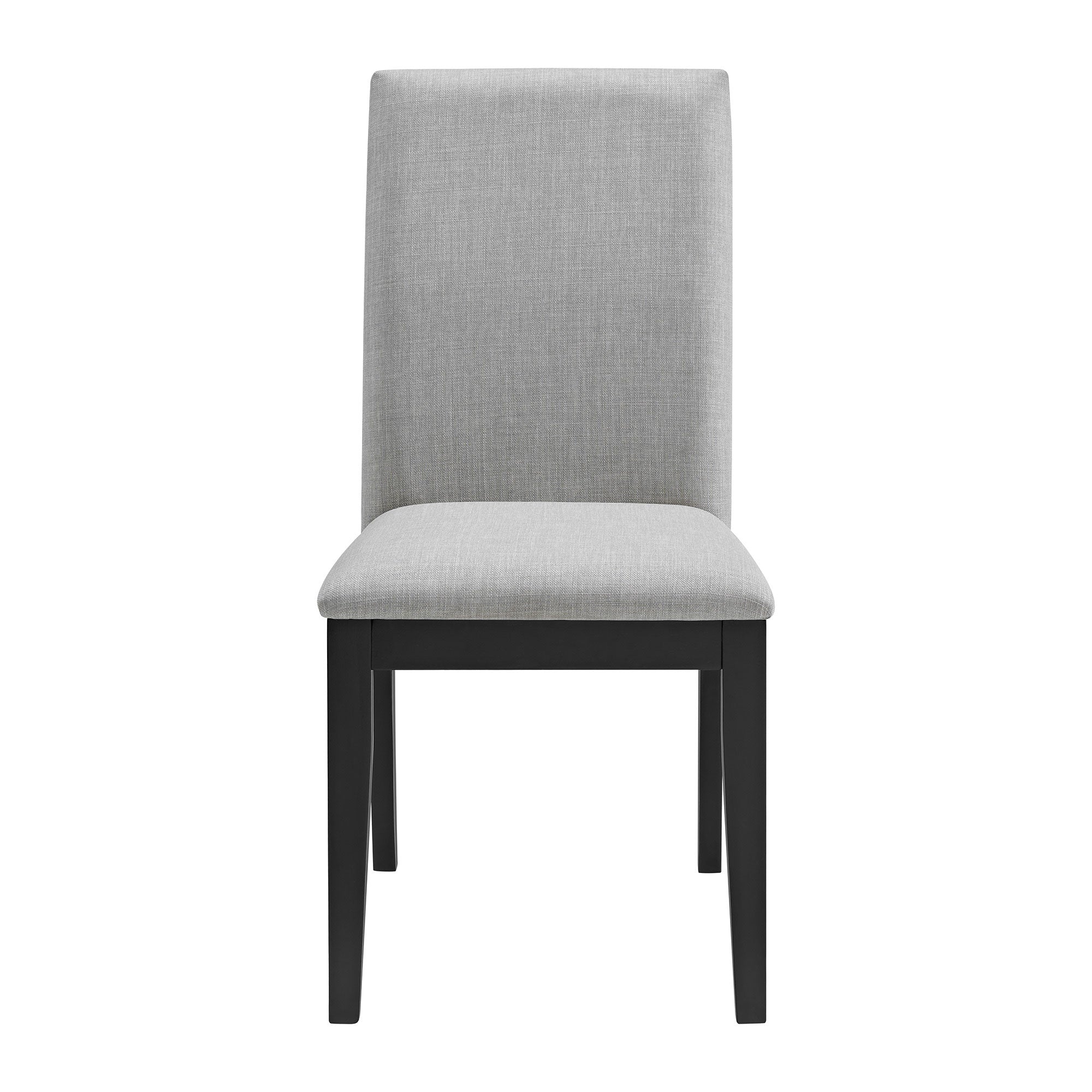 ROME + OAK Remy Dining Chair in Black Finish with Ash Grey Fabric Seat, Set of 4 - VMInnovations