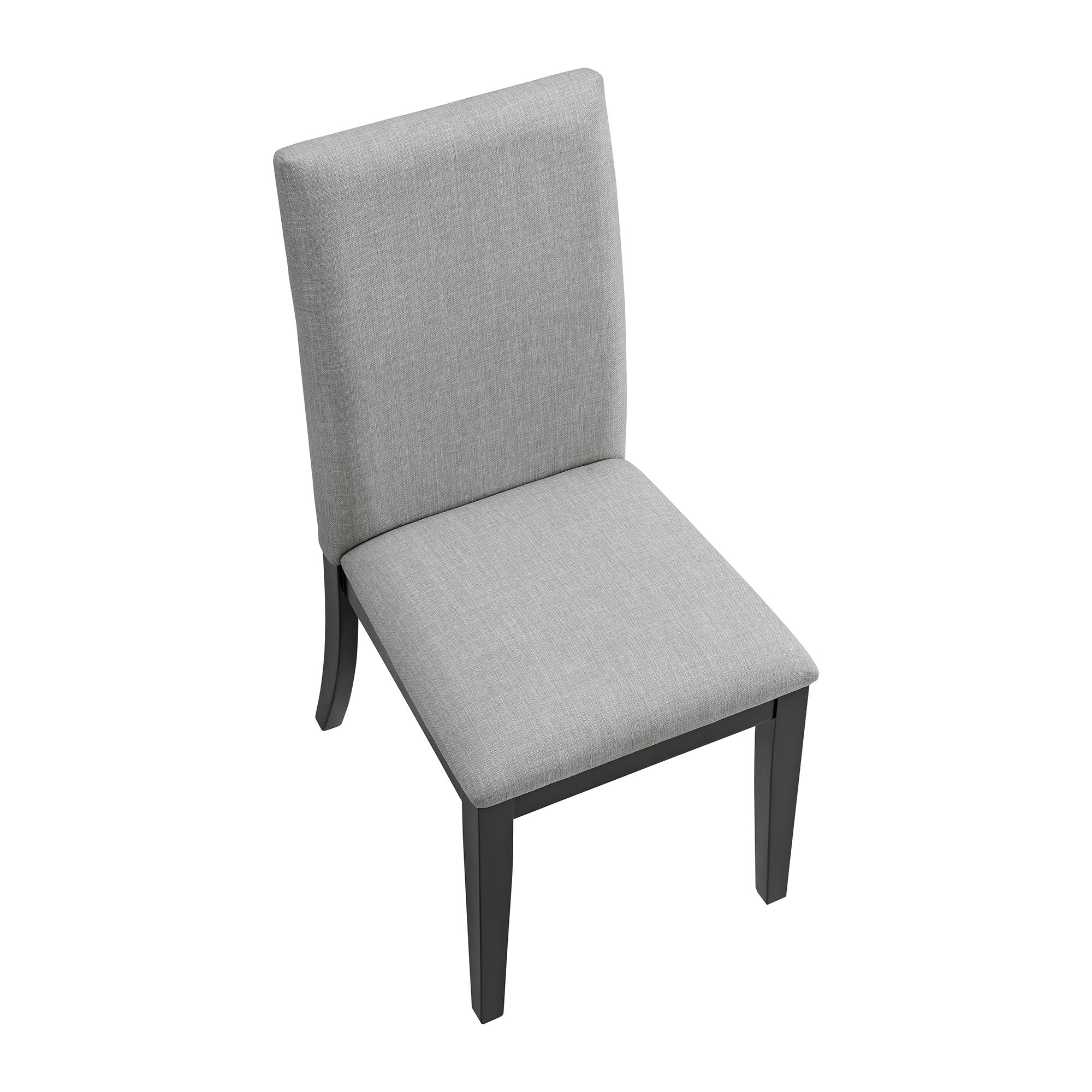 ROME + OAK Remy Dining Chair in Black Finish with Ash Grey Fabric Seat, Set of 4 - VMInnovations