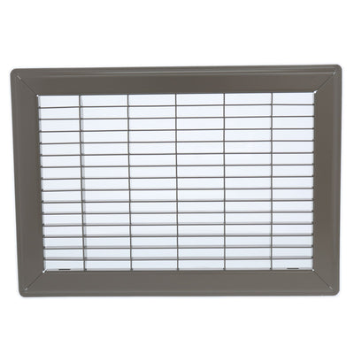 Hart & Cooley 4" x 10" Heavy Duty Steel Floor Grille, HVAC Vent Cover, Brown - VMInnovations