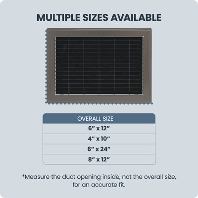 Hart & Cooley 6" x 12" Heavy Duty Steel Floor Grille, HVAC Vent Cover, Brown - VMInnovations