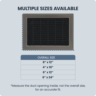 Hart & Cooley 8" x 12" Heavy Duty Steel Floor Grille, HVAC Vent Cover, Brown - VMInnovations