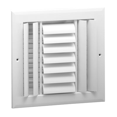 Hart & Cooley 12"x6" Aluminum Curved Blade Register, Multi-Shutter Damper, 3-Way - VMInnovations