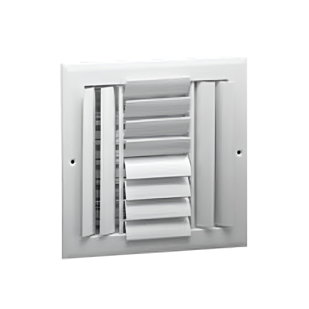 Hart & Cooley 10"x10" Aluminum Curved Blade Register Multi-Shutter Damper, 4-Way