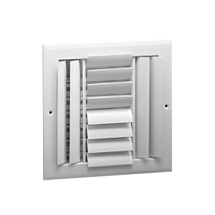 Hart & Cooley 10"x10" Aluminum Curved Blade Register Multi-Shutter Damper, 4-Way