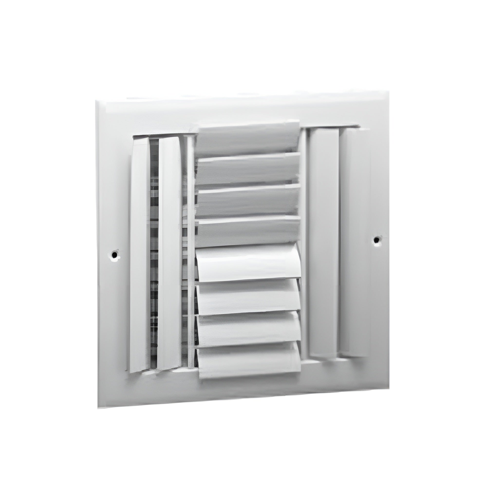 Hart & Cooley 8"x8" Aluminum Curved Blade Register, Multi-Shutter Damper, 4-Way - VMInnovations