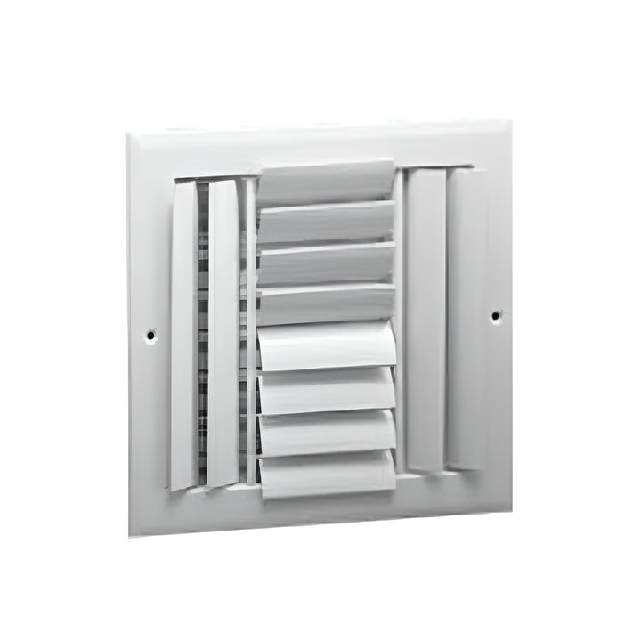 Hart & Cooley 8"x8" Aluminum Curved Blade Register, Multi-Shutter Damper, 4-Way