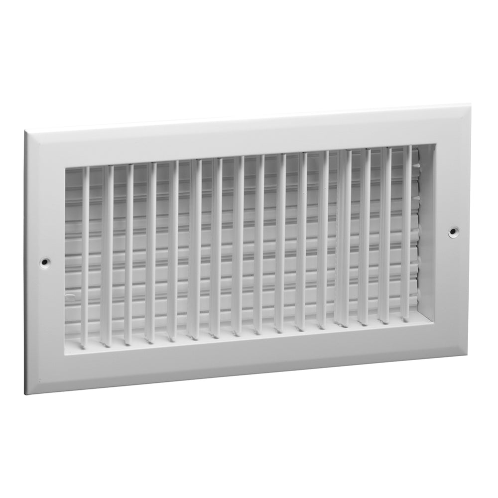 Hart & Cooley 10 x 6 Inch Air Vent Cover, Register w/Multi-Shutter Damper, White - VMInnovations
