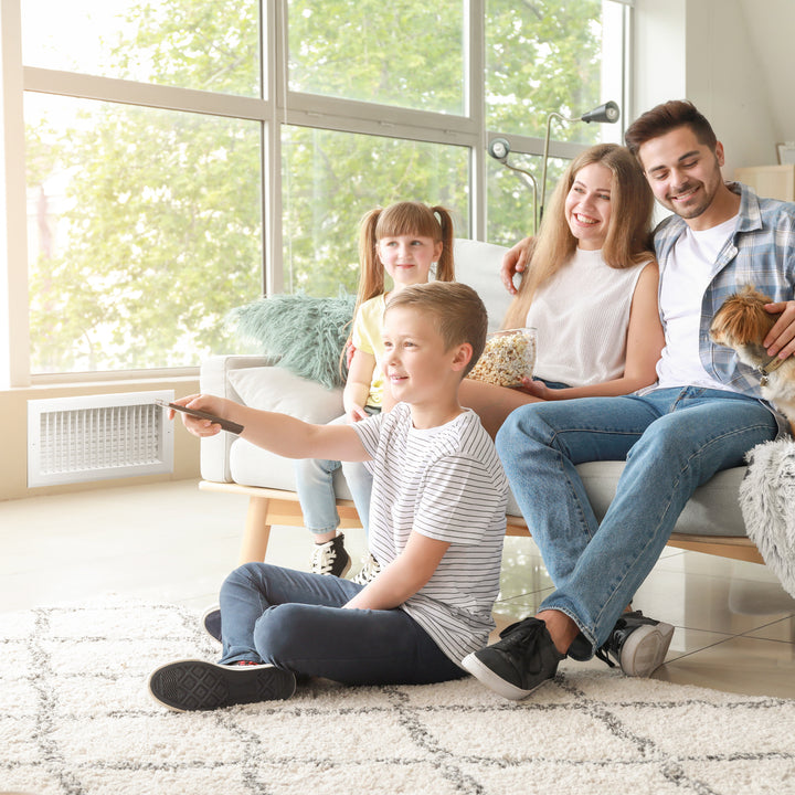 Hart & Cooley 12 x 6 Inch Air Vent Cover, Register w/Multi-Shutter Damper, White - VMInnovations